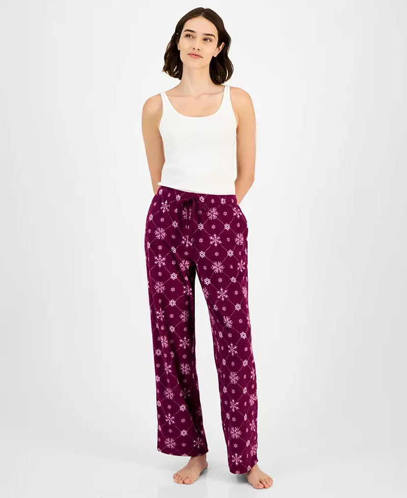 Women'S Printed Fleece Pajama Pants, Created for Macy'S