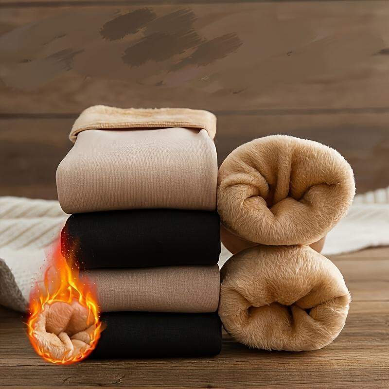 10Pcs/5 Pairs Autumn Winter Socks for Women Thickened Fleece Lined Cold-Proof Warm Self-Heating Snow Socks Unisex Floor Socks Mid-Calf Socks
