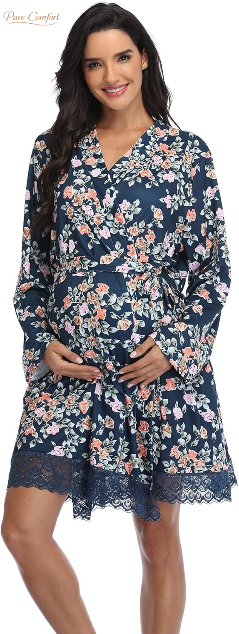 Maternity Robes for Women - Hospital Labor Delivery Robes - Pregnancy Nursing Sleepwear