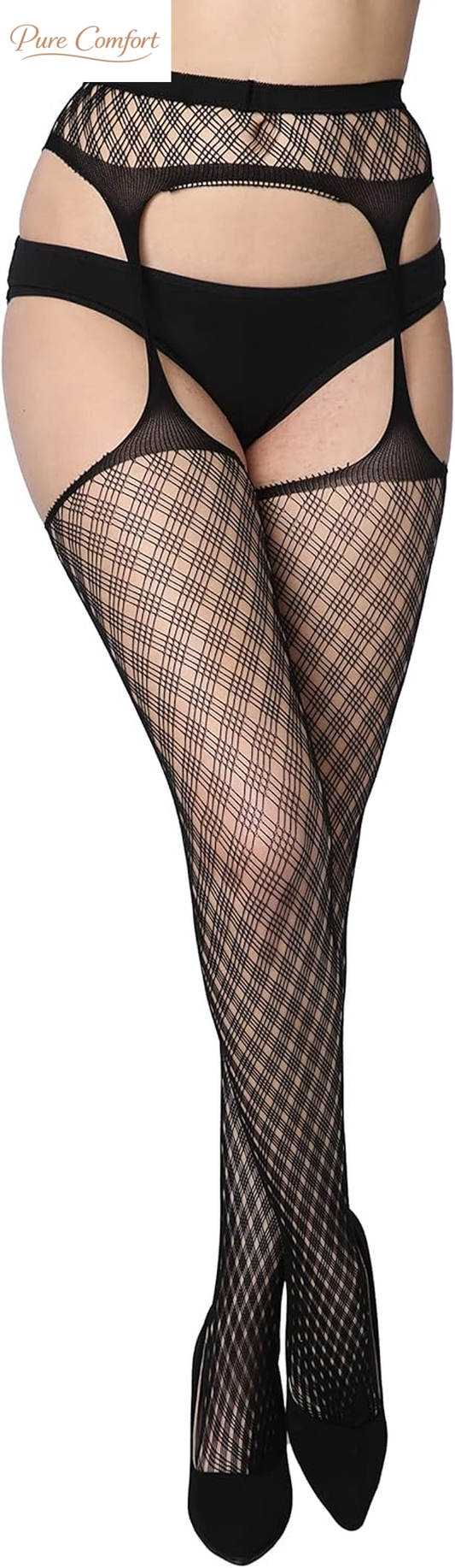 Fishnet Women'S Lace Stockings Tights Sexy Pantyhose Regular & plus Sizes (Pack of 6)