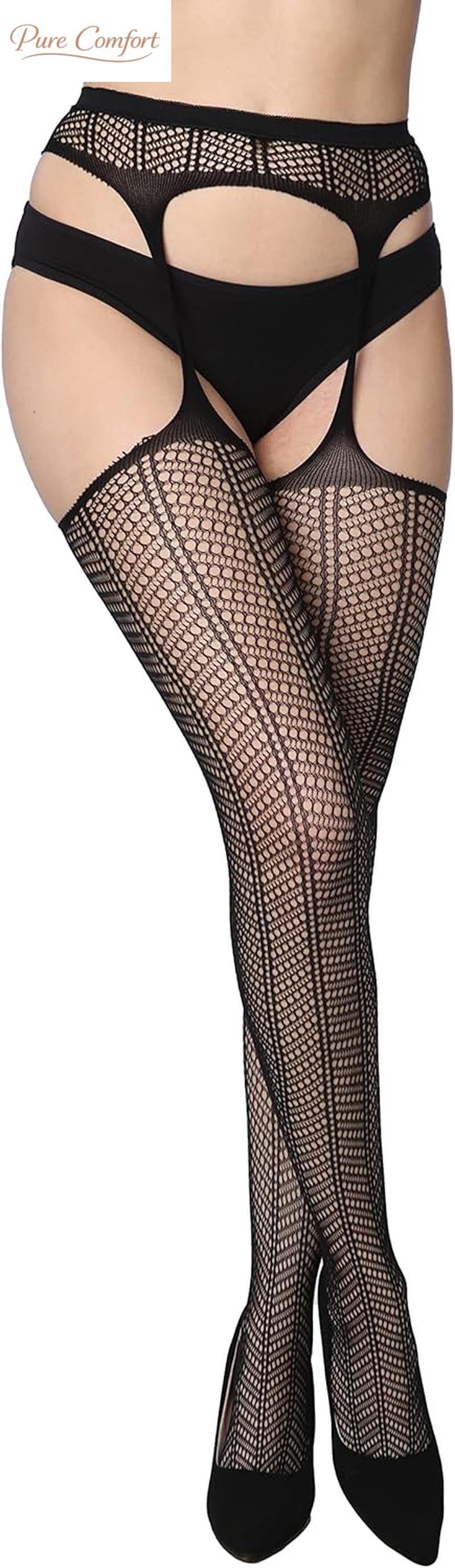 Fishnet Women'S Lace Stockings Tights Sexy Pantyhose Regular & plus Sizes (Pack of 6)