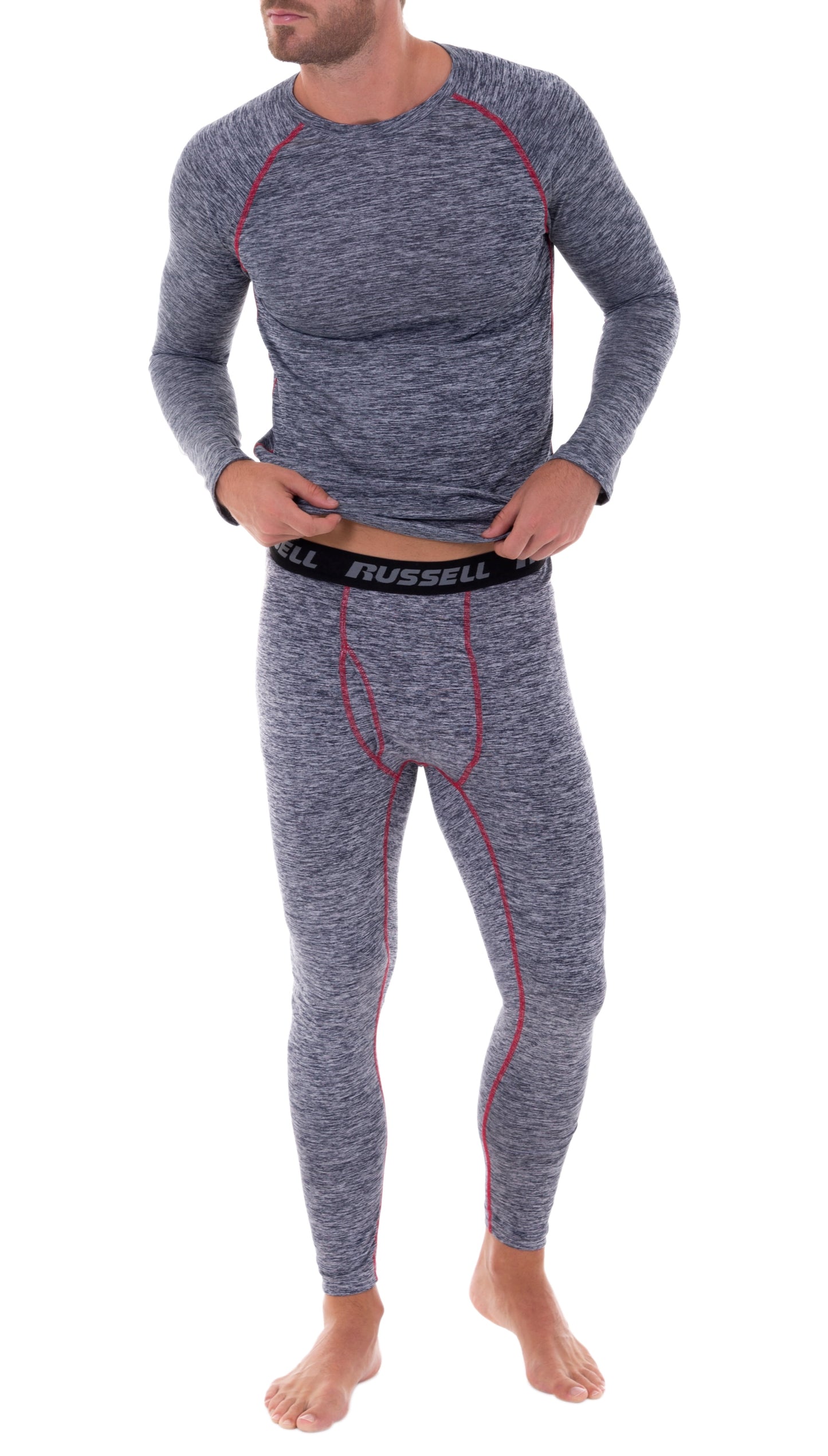 Adult Mens & Big Mens L2 Active Performance Base Layer Thermal Pant, 2-Pack, Sizes M-5XL