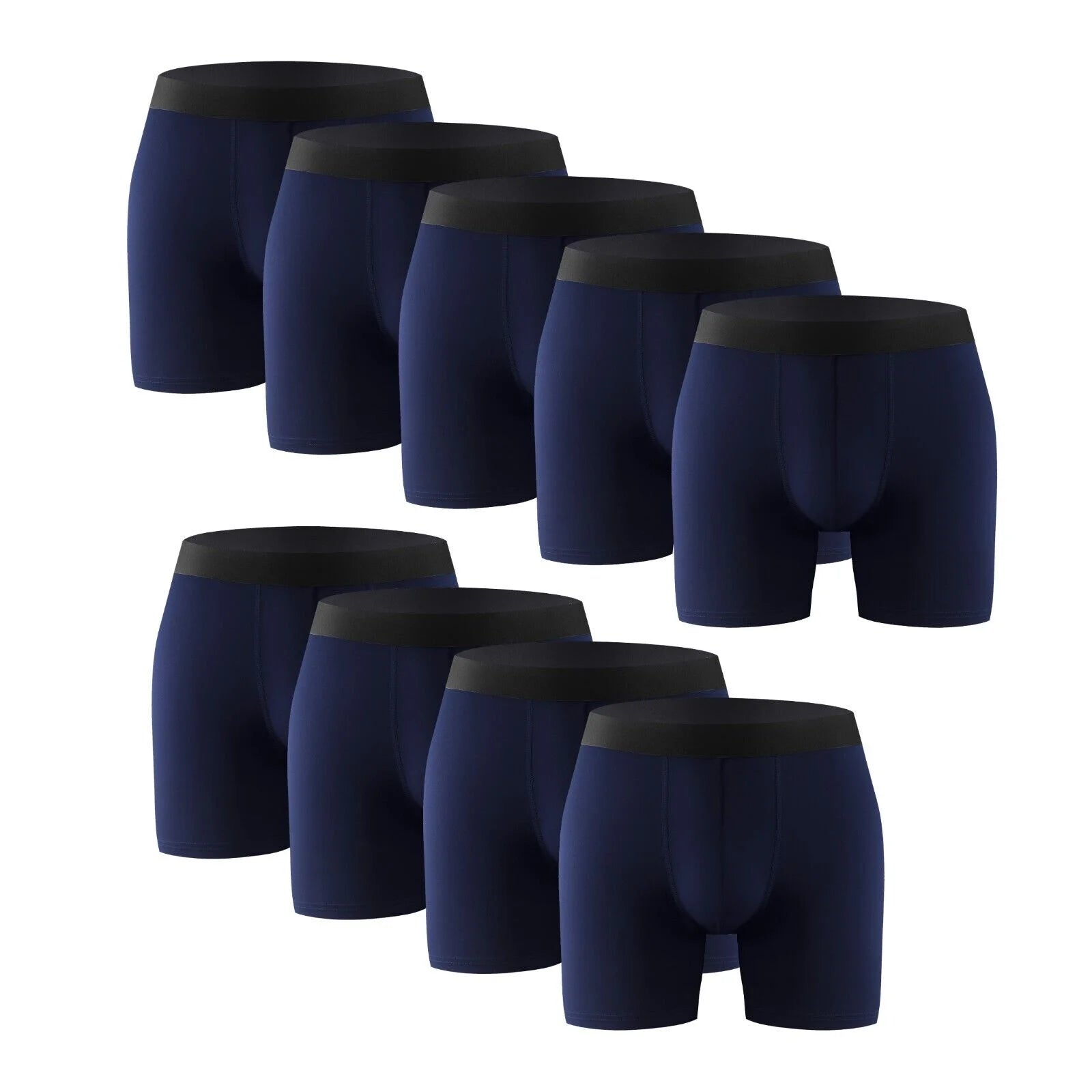 9PK Mens Boxer Briefs Breathable Tagless Underwear Soft Comfort Flex Waistband