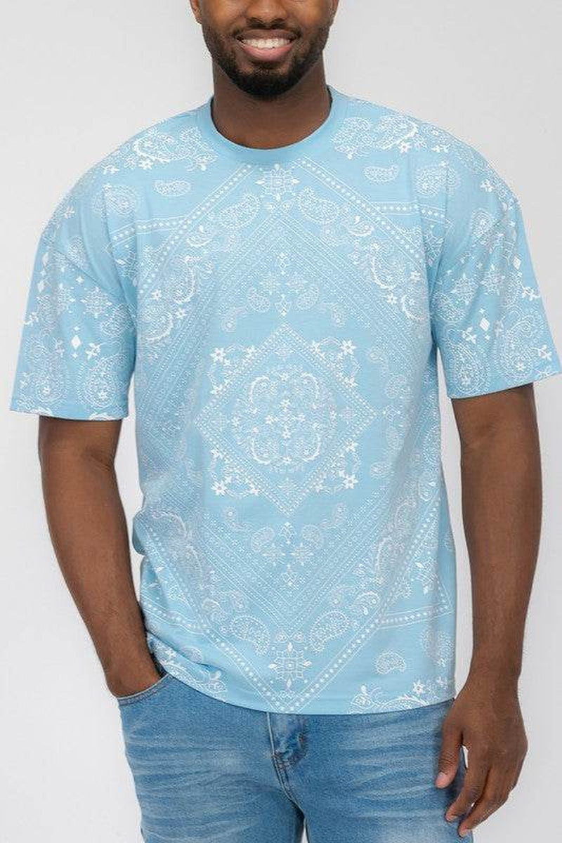 Weiv Mens Bandana Print Tshirt