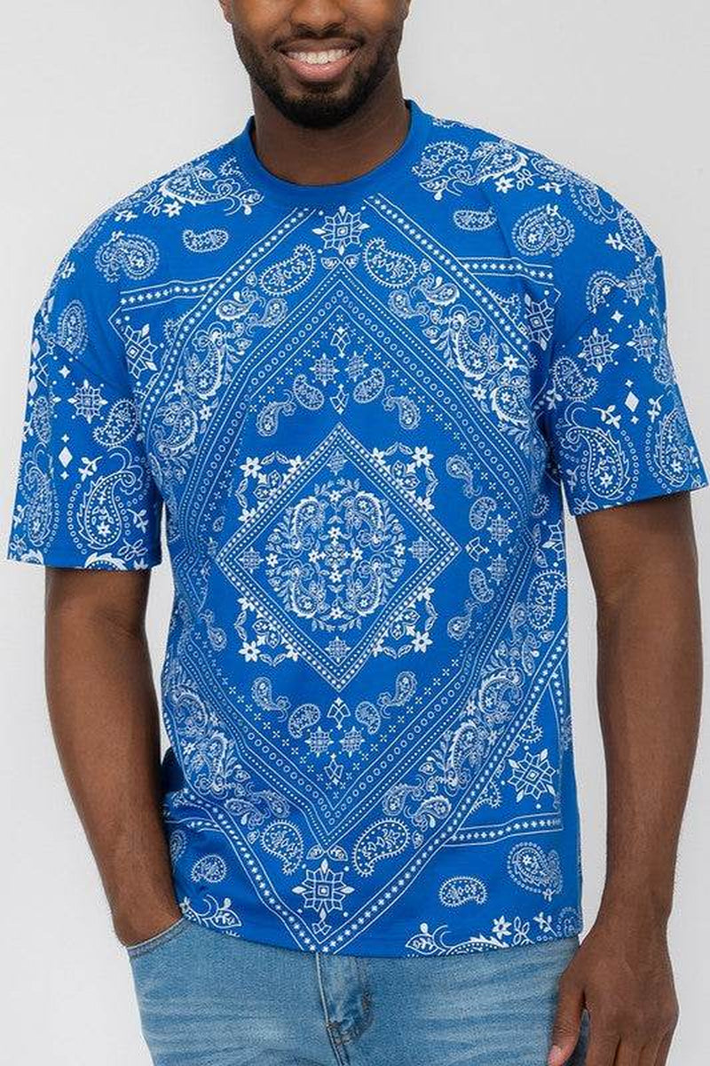 Weiv Mens Bandana Print Tshirt