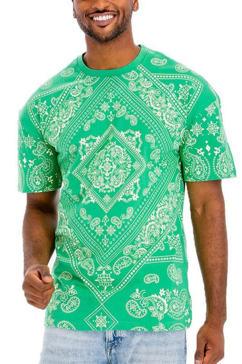 Weiv Mens Bandana Print Tshirt