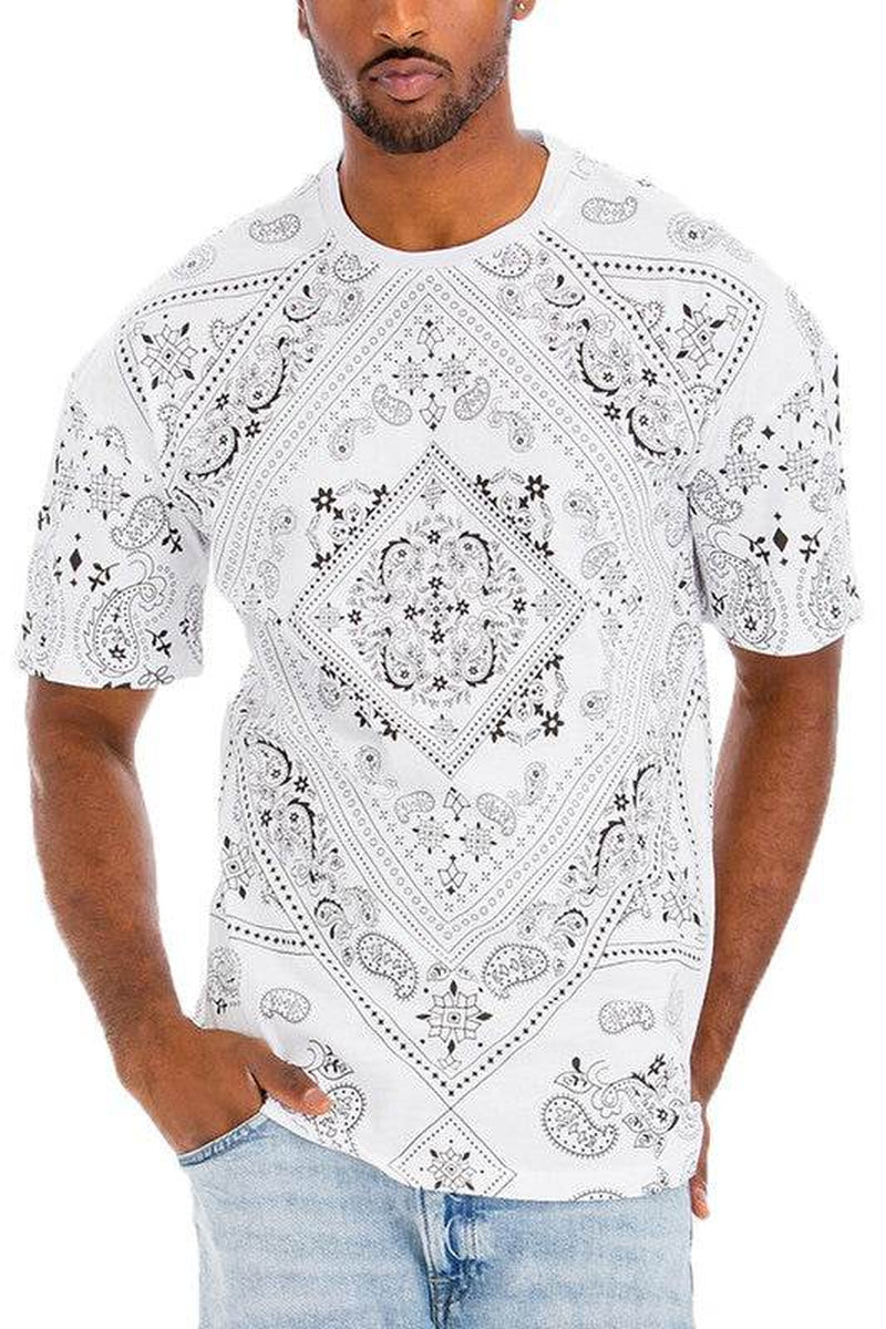 Weiv Mens Bandana Print Tshirt