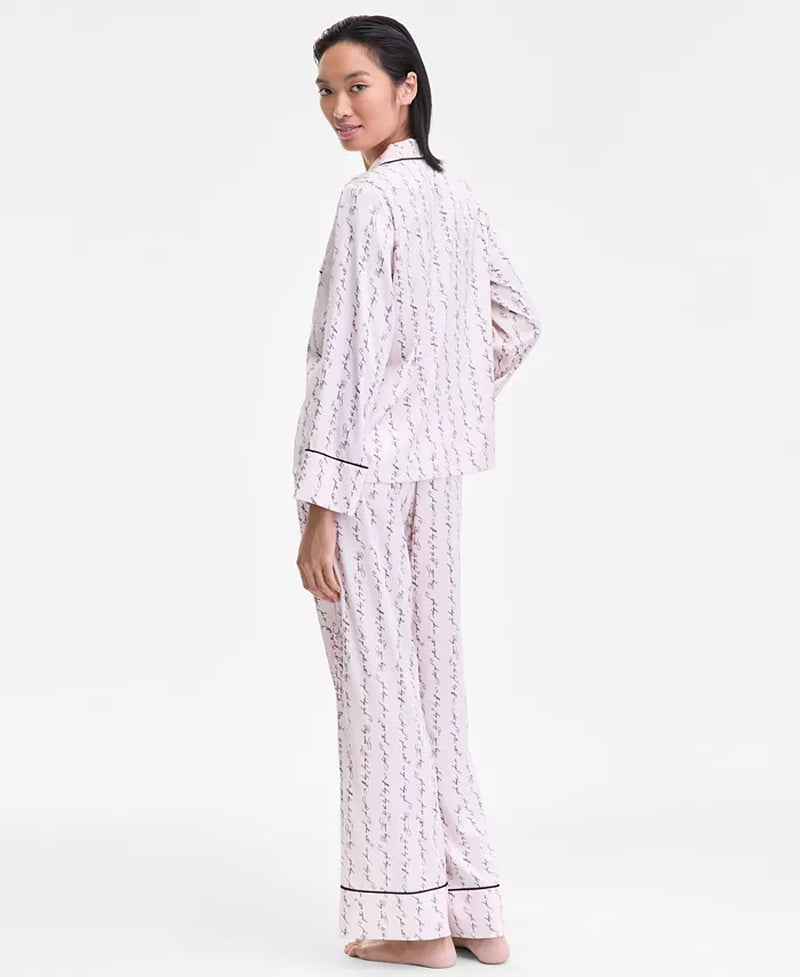 Women'S Printed Satin Long Pajama Set, Macy'S Exclusive