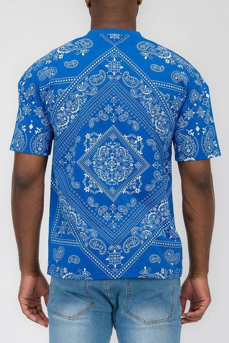 Weiv Mens Bandana Print Tshirt