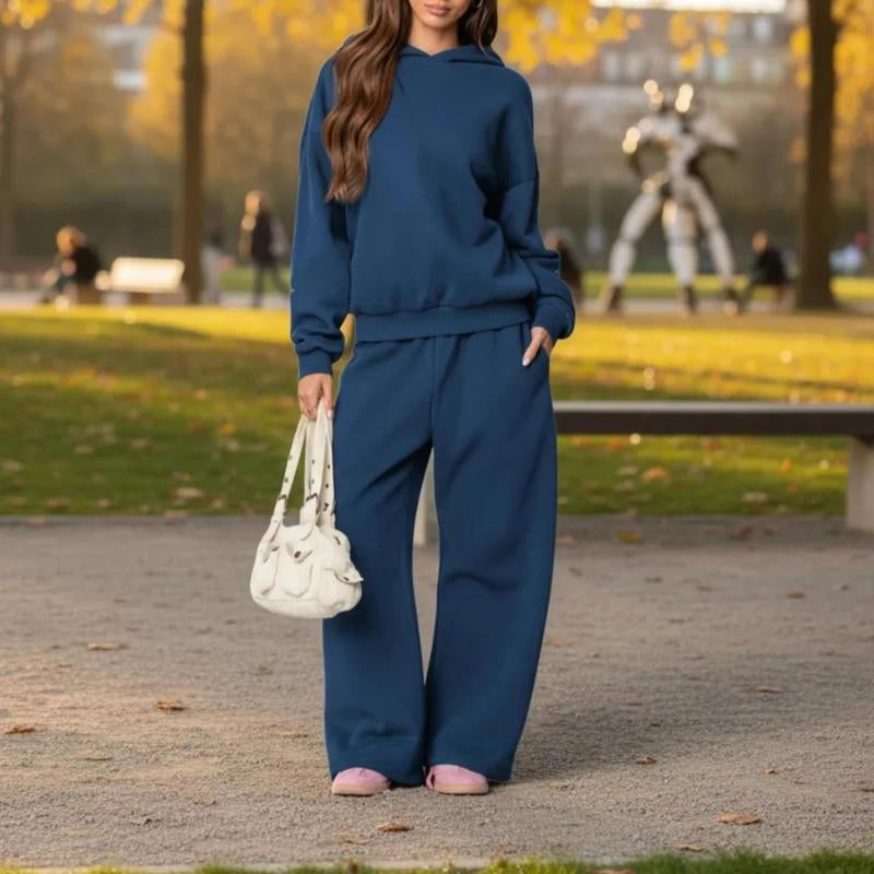DUTUT Two Piece Bow Graphic Print Hoodie & Sweatpants Set Oversized Pullover High Waist Joggers Tracksuit for Women Premium Cotton-Polyester Blend