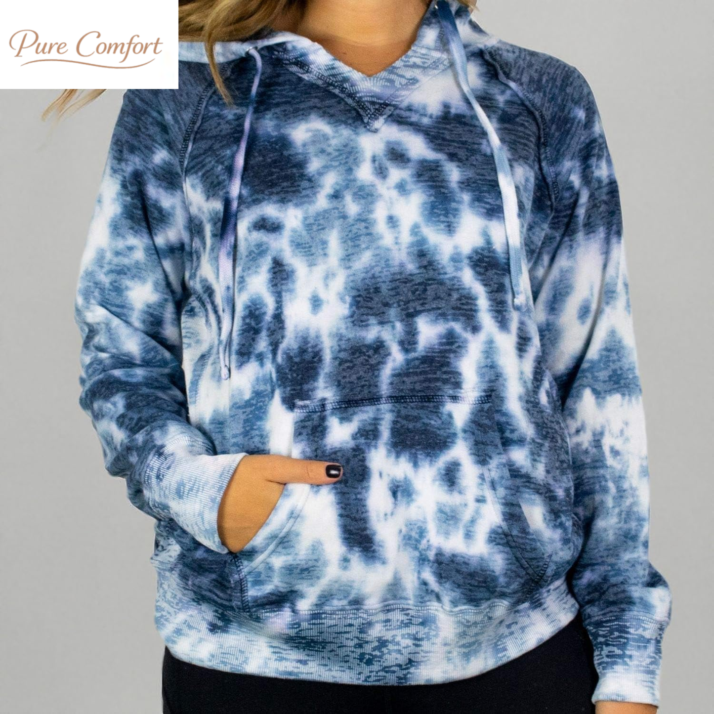 Tie Dye Sweatshirts Hoodies for Women Rainbow Lightweight Pullover - Cotton Fleece Hoodie for Fall Winter Outfits