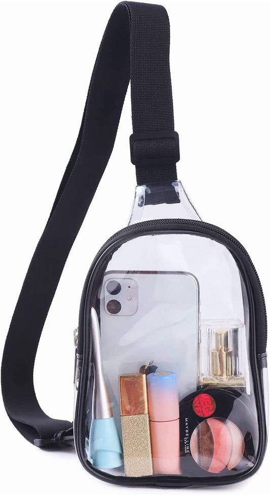 Mini Clear Bag, PVC Waterproof Crossbody Bag, Clear Stadium Bag for Women Men