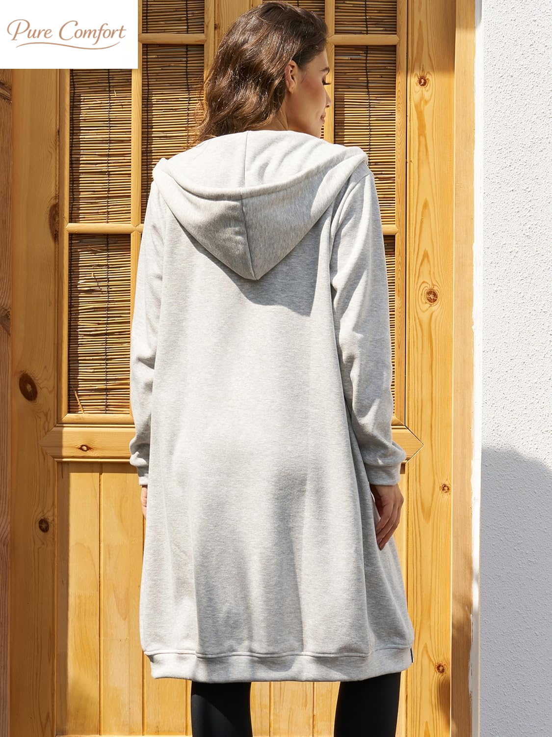 Womens Long Zip up Hoodies Comfortable Fleece Fashion Sweatshirts 2026 Casual Jackets with Pockets