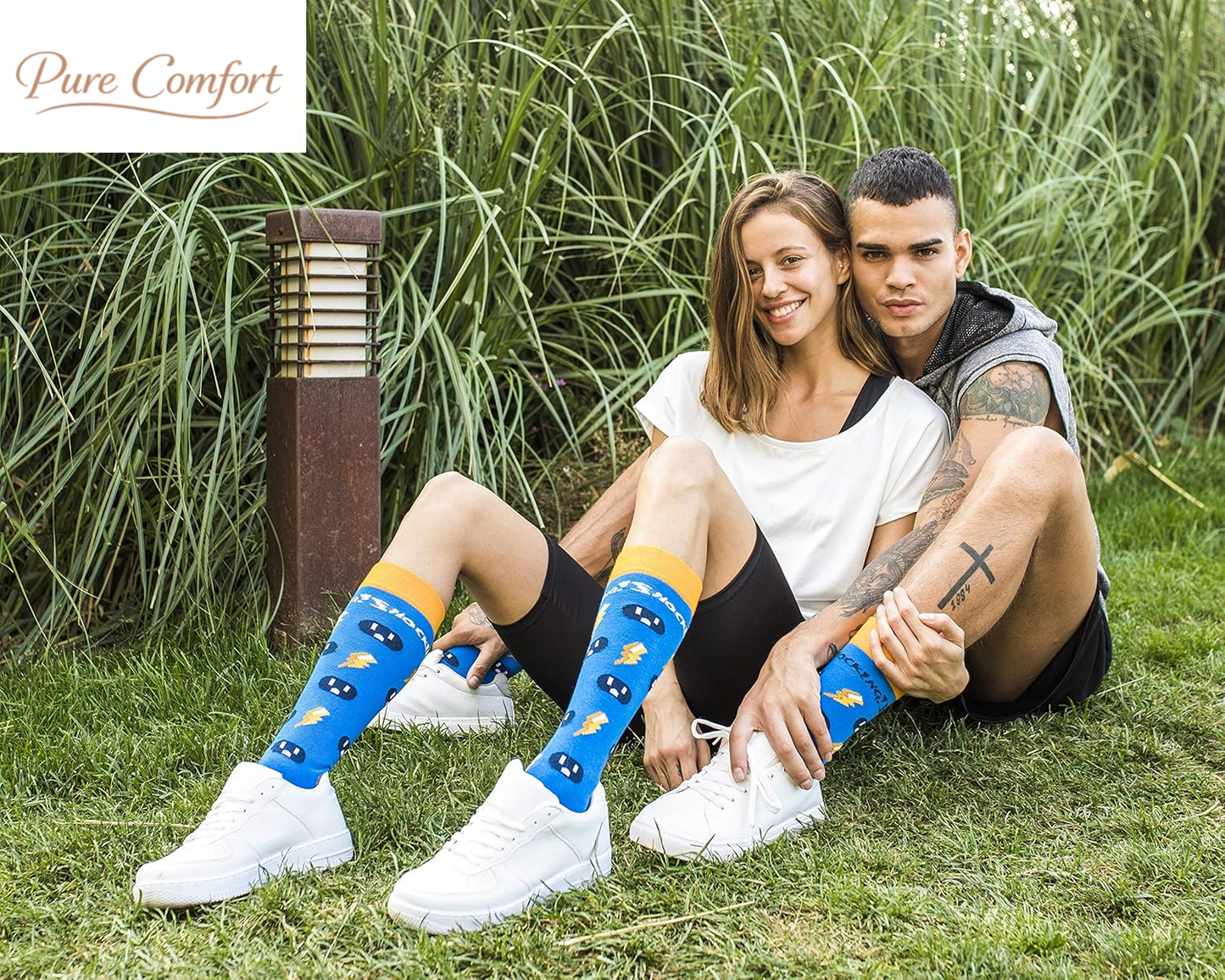 -Women 5-Pairs Luxury Cotton Colorful Cool Fun Knee High Socks