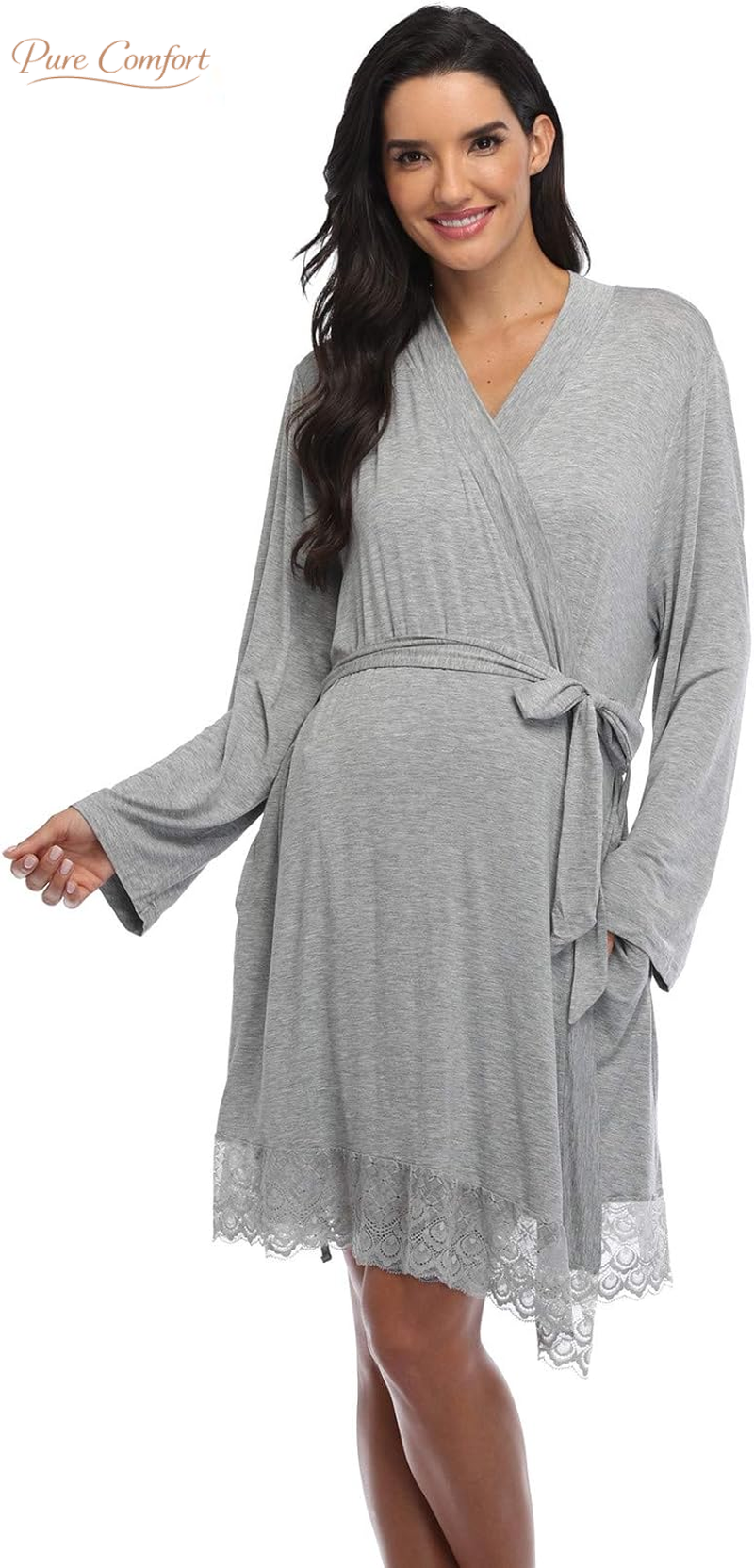 Maternity Robes for Women - Hospital Labor Delivery Robes - Pregnancy Nursing Sleepwear