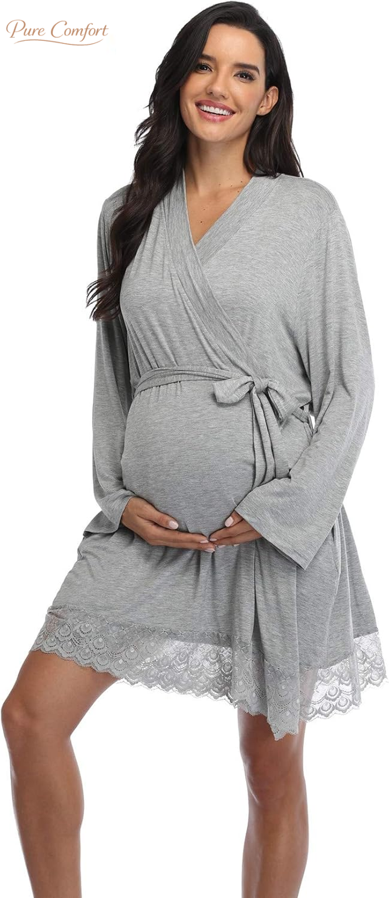 Maternity Robes for Women - Hospital Labor Delivery Robes - Pregnancy Nursing Sleepwear