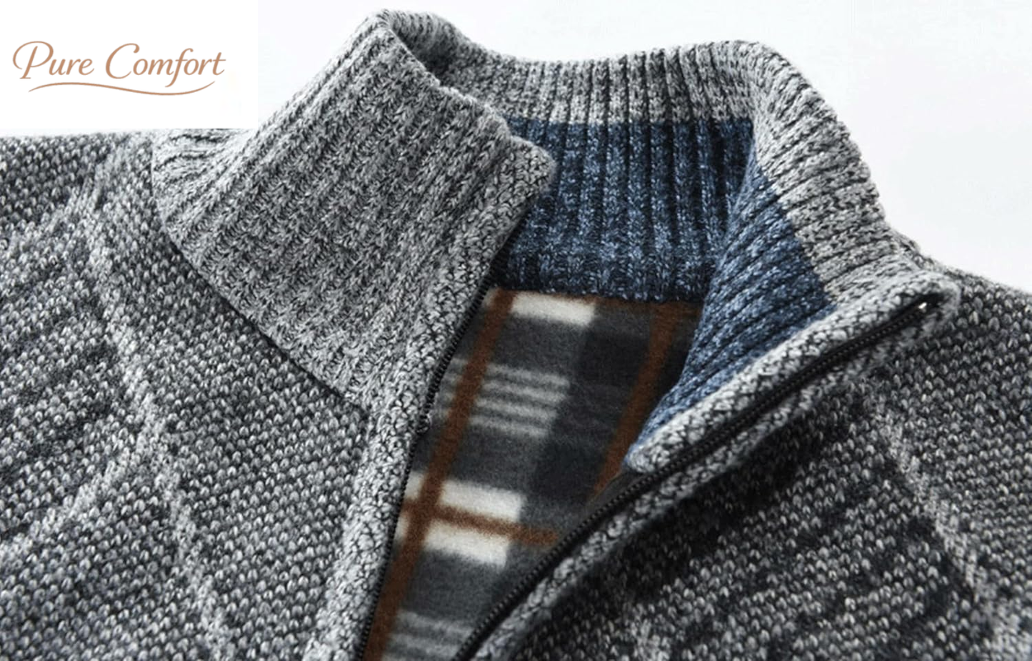 Men'S Cardigan Sweaters Casual Full Zip Sweaters Knitted Cardigan with Pockets