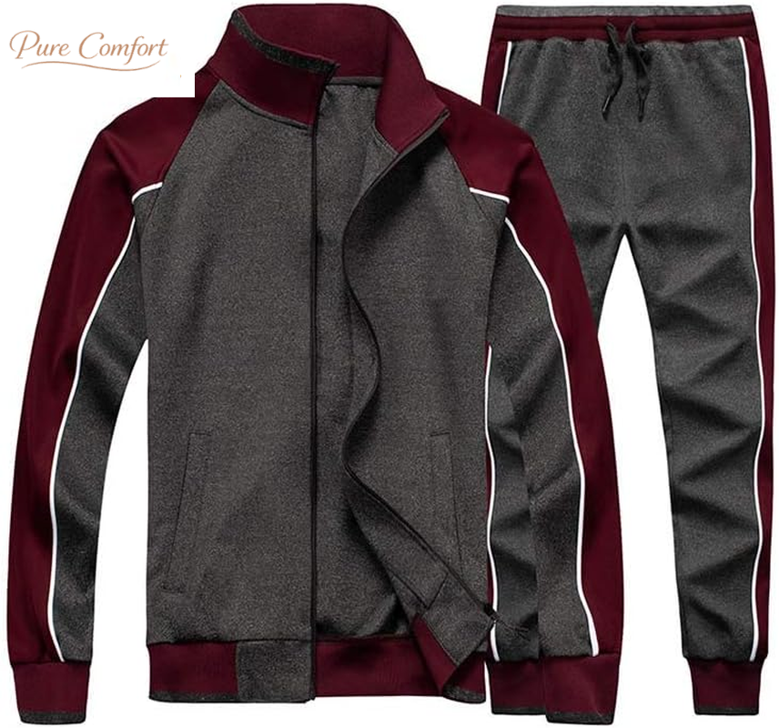 Men'S Tracksuits Sweat Suit Casual Long Sleeve 2 Piece Outfit Sports Jogging Suits Set