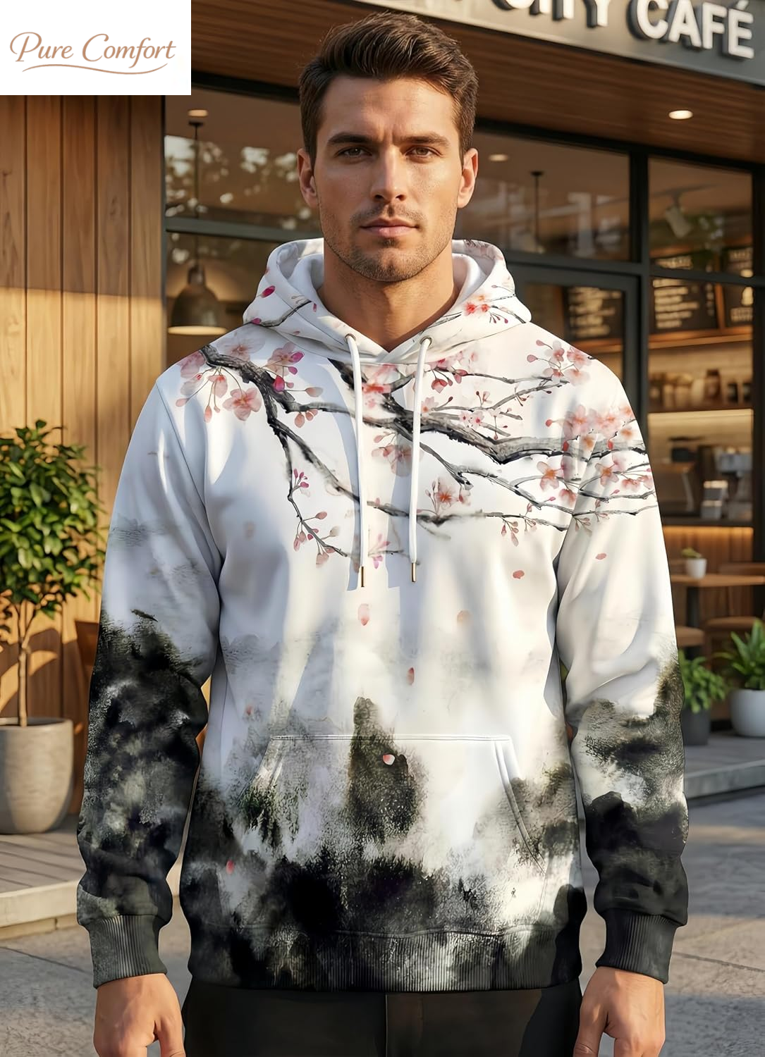 Men Women Unisex Hoodies Novelty 3D Print Graphic Hooded Pullover Sweatshirt with Pocket