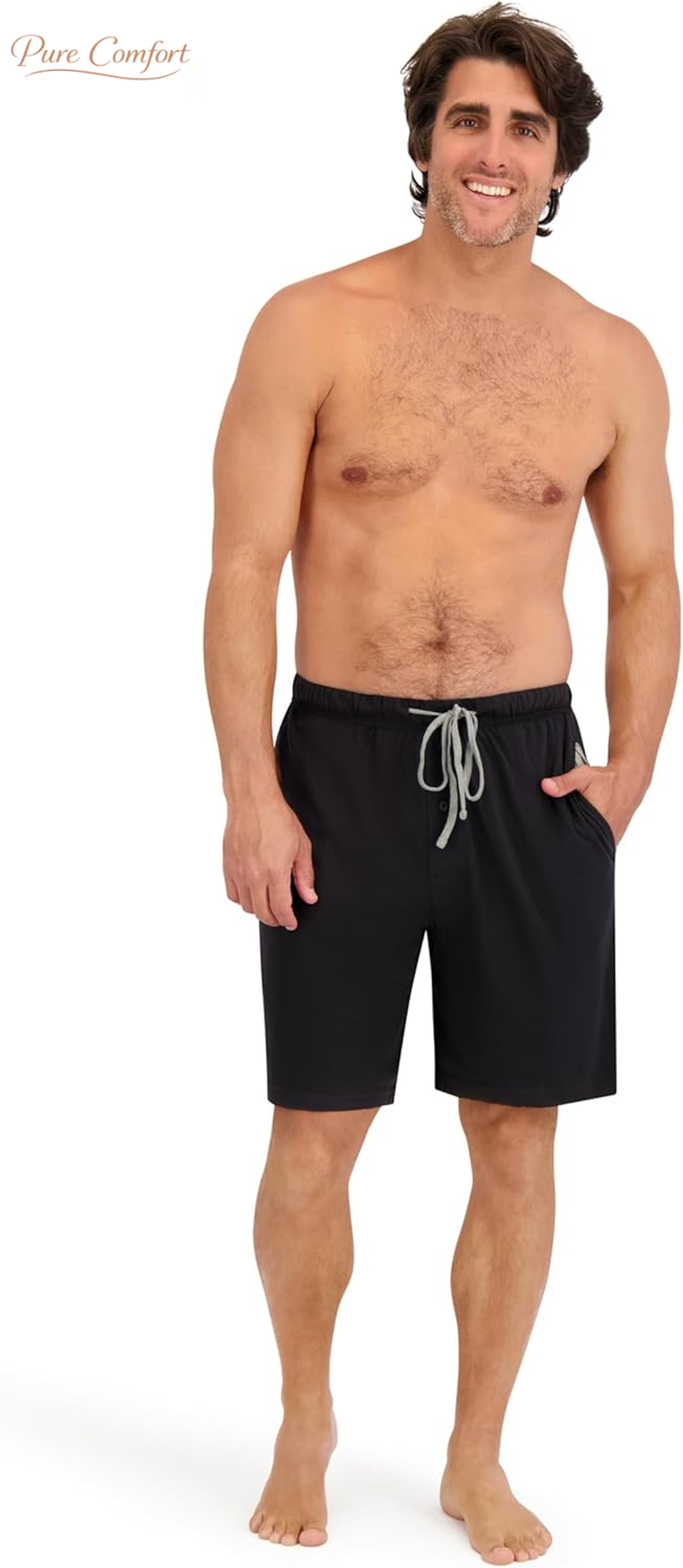 Men’S Sleep Shorts 2 Pack - Cotton, 7.5" Inseam, Athletic, Pajamas, Soft Loungewear, Pantalones Cortos