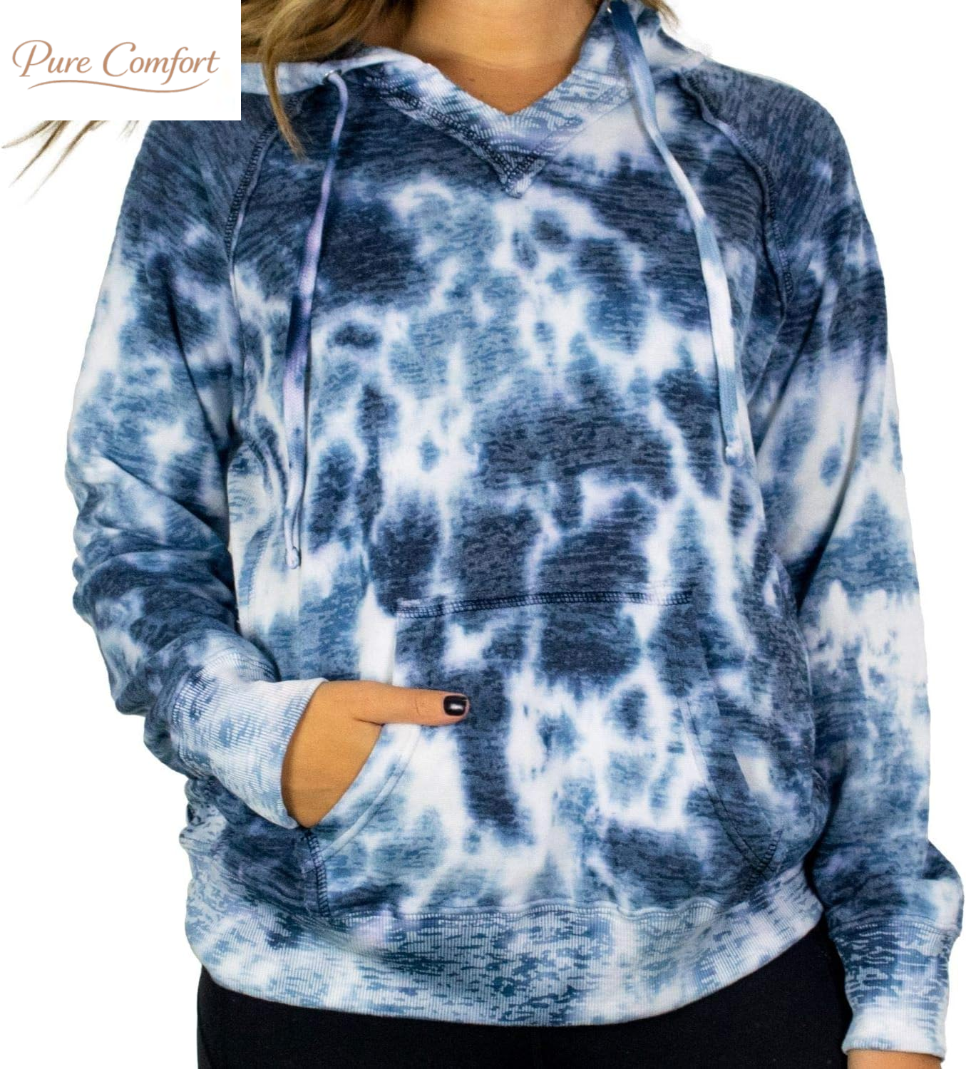 Tie Dye Sweatshirts Hoodies for Women Rainbow Lightweight Pullover - Cotton Fleece Hoodie for Fall Winter Outfits