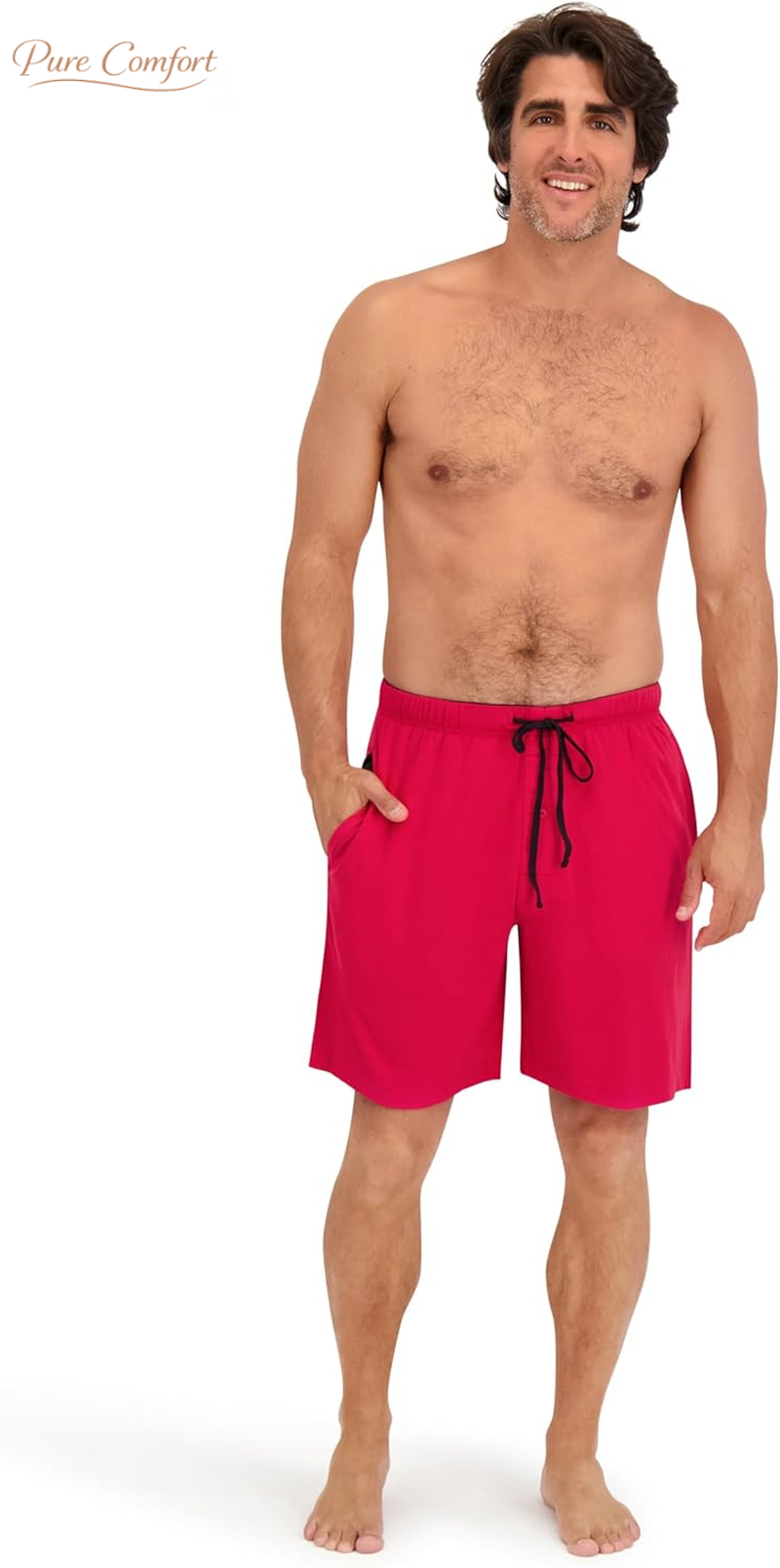 Men’S Sleep Shorts 2 Pack - Cotton, 7.5" Inseam, Athletic, Pajamas, Soft Loungewear, Pantalones Cortos