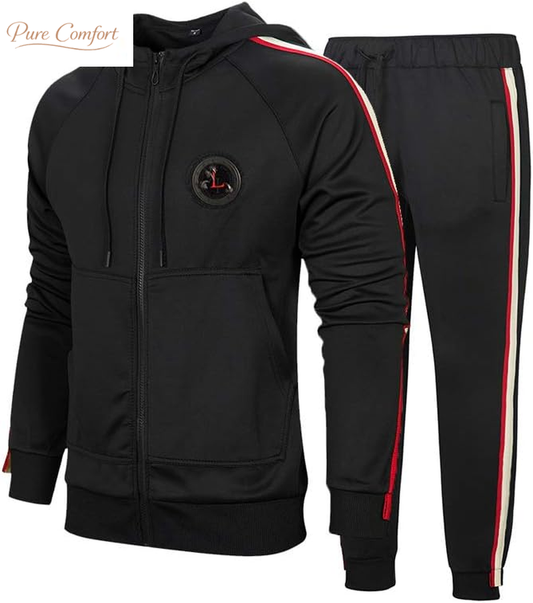 Men'S Casual Tracksuit Set Long Sleeve Full-Zip Running Jogging Athletic Sweat Suits