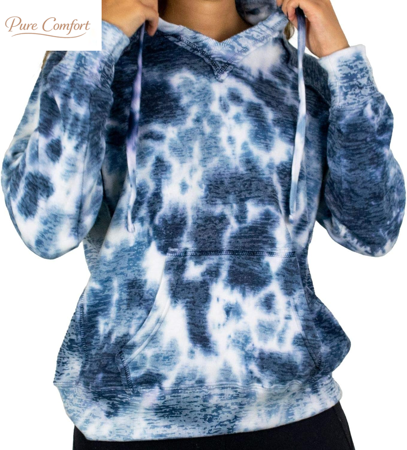 Tie Dye Sweatshirts Hoodies for Women Rainbow Lightweight Pullover - Cotton Fleece Hoodie for Fall Winter Outfits
