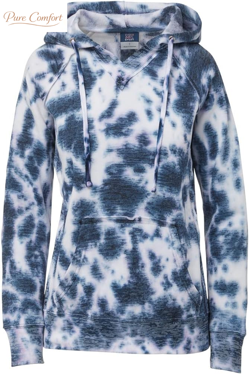 Tie Dye Sweatshirts Hoodies for Women Rainbow Lightweight Pullover - Cotton Fleece Hoodie for Fall Winter Outfits