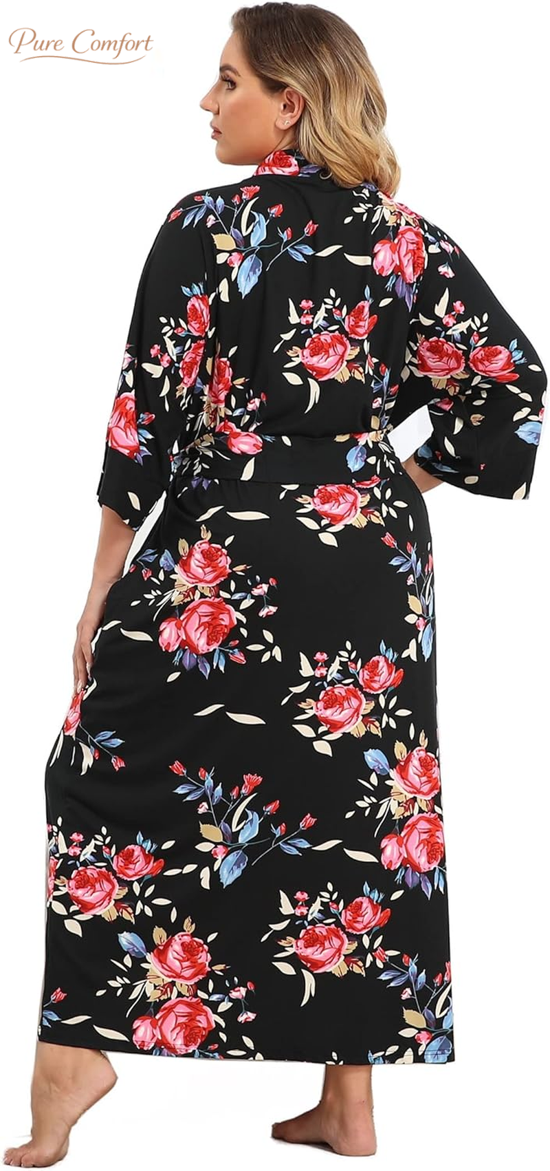 Women'S plus Size Long Robes Kimonos plus Size Maternity Robes Delivery Robes Sleepwear