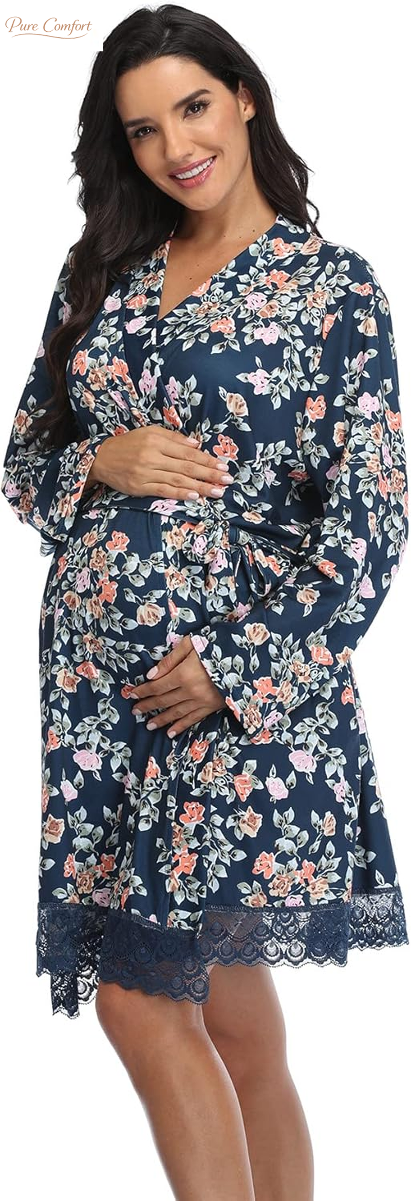 Maternity Robes for Women - Hospital Labor Delivery Robes - Pregnancy Nursing Sleepwear