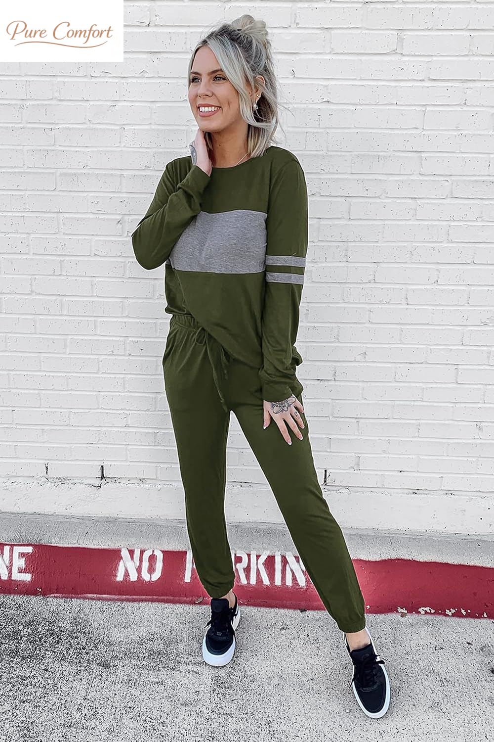 Womens 2 Piece Sets 2026 Long Sleeve Tops High Waisted Sweatpants Lounge Set Fall Fashion Travel Outfits