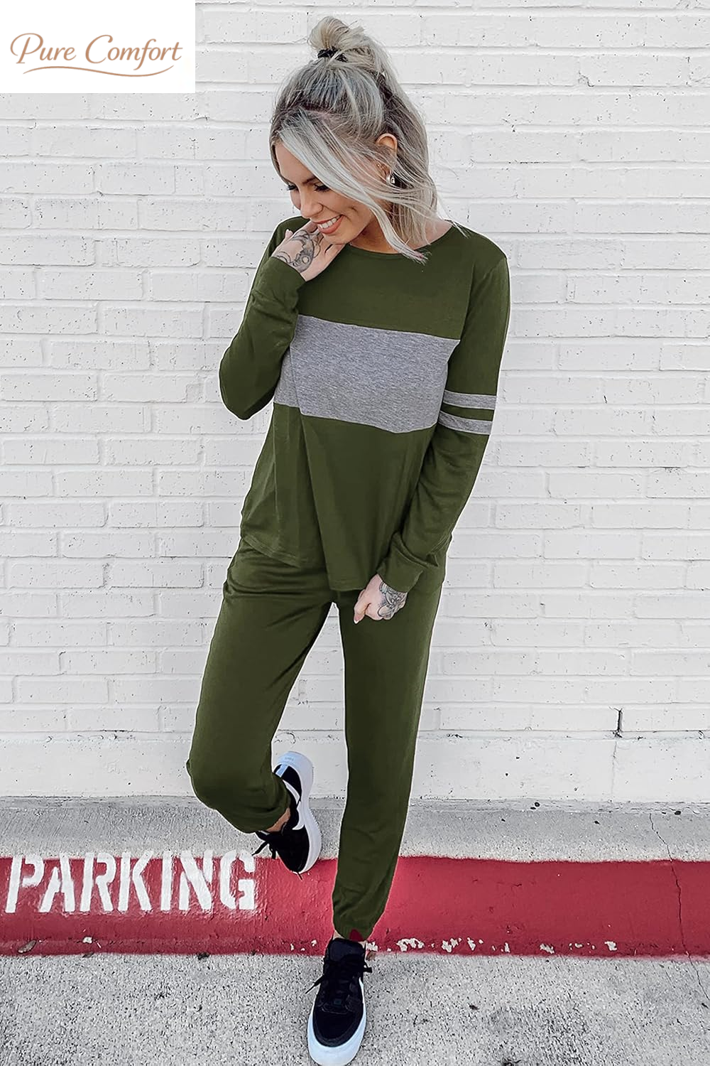 Womens 2 Piece Sets 2026 Long Sleeve Tops High Waisted Sweatpants Lounge Set Fall Fashion Travel Outfits