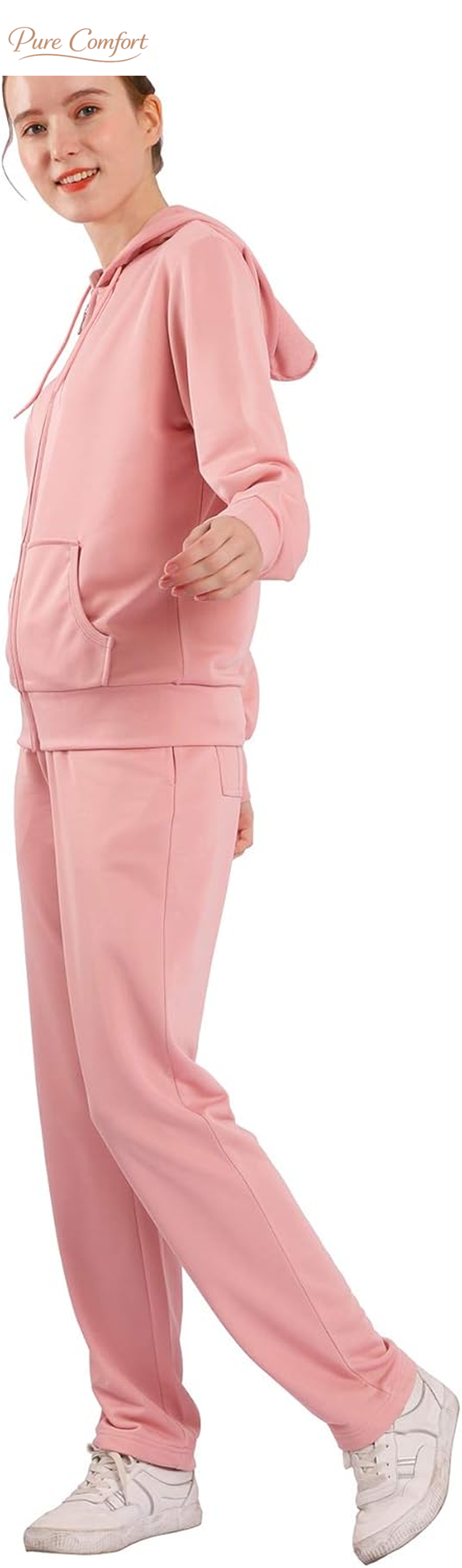 Tracksuit Sets Womens 2 Piece Sweatsuits Fashion Cozy Fleece Zip up Hoodies and Sweatpants Jogging Sets