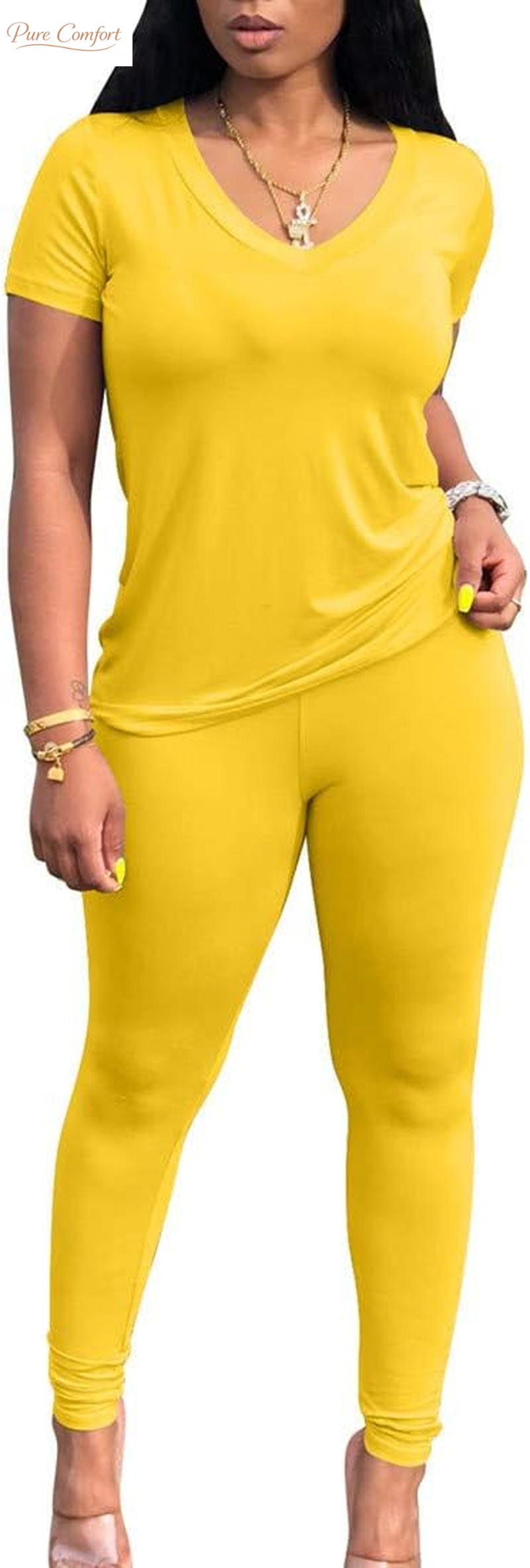 2 Piece Outfits for Women Workout Track Suits Long Sleeve Top Jogger Legging Pants Sets