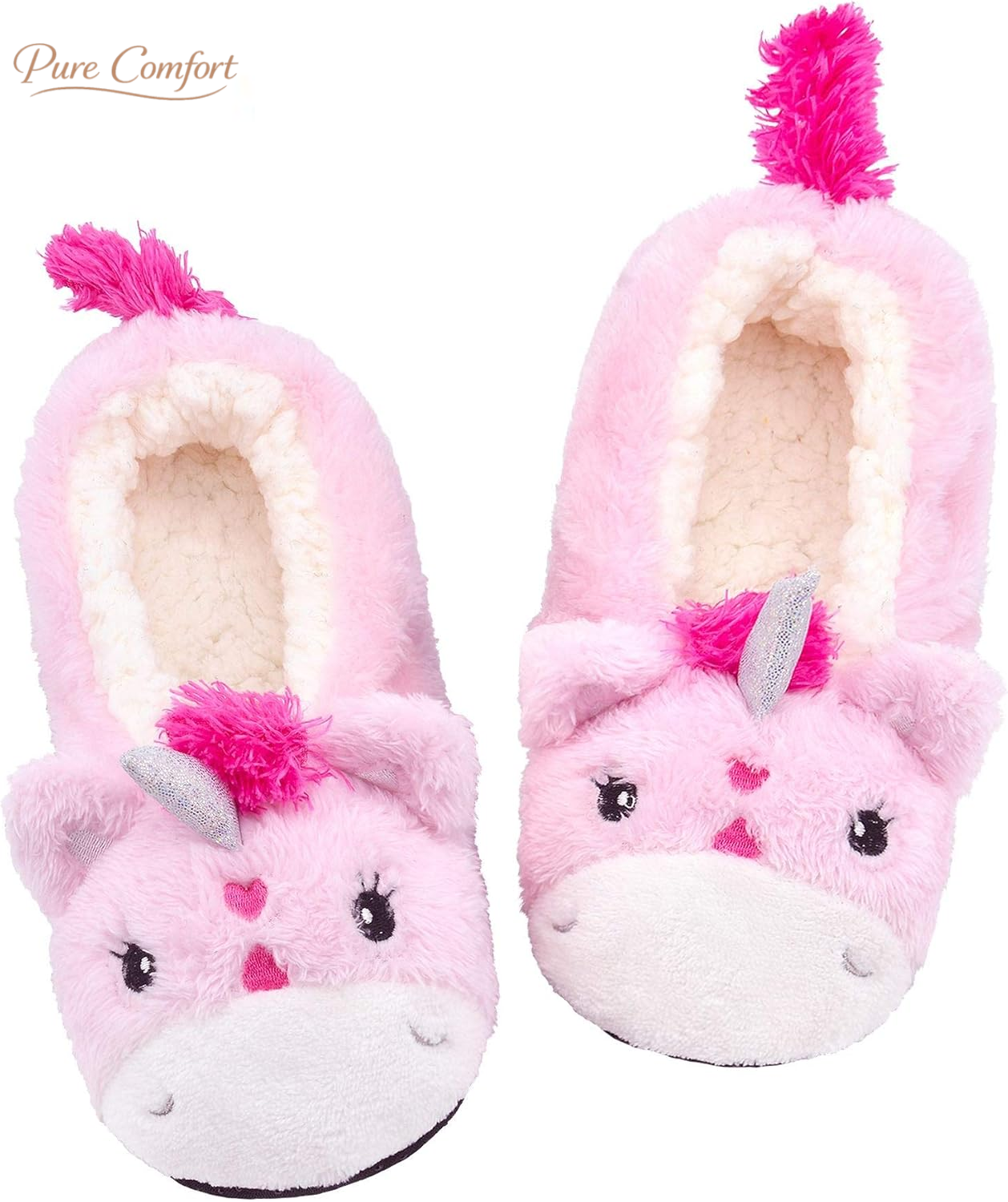 Womens Animal Thick & Warm Slipper Socks with Non Slip Grippers on Bottoms, Character House Shoes, Novelty Slippers for Ladies