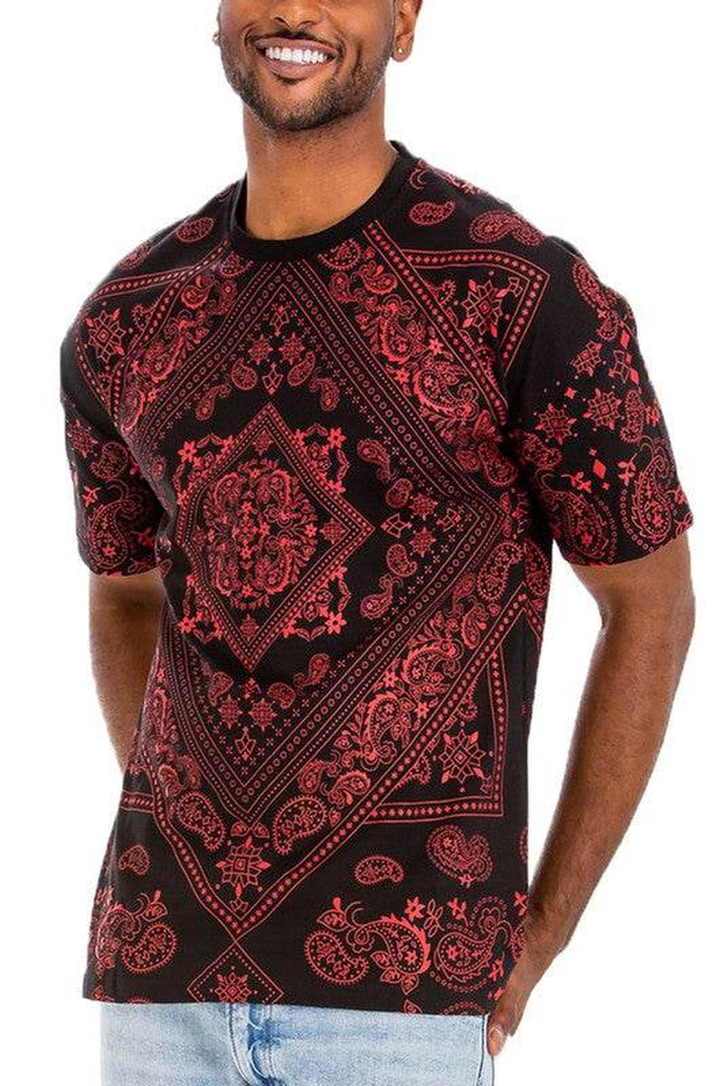 Weiv Mens Bandana Print Tshirt