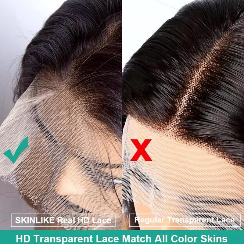 Bone Straight HD Transparent Human Hair Lace Front, 250 Density, Pre Plucked Wig - Available in 13X4, 13X6, 28, 30, and 42 Inch Sizes