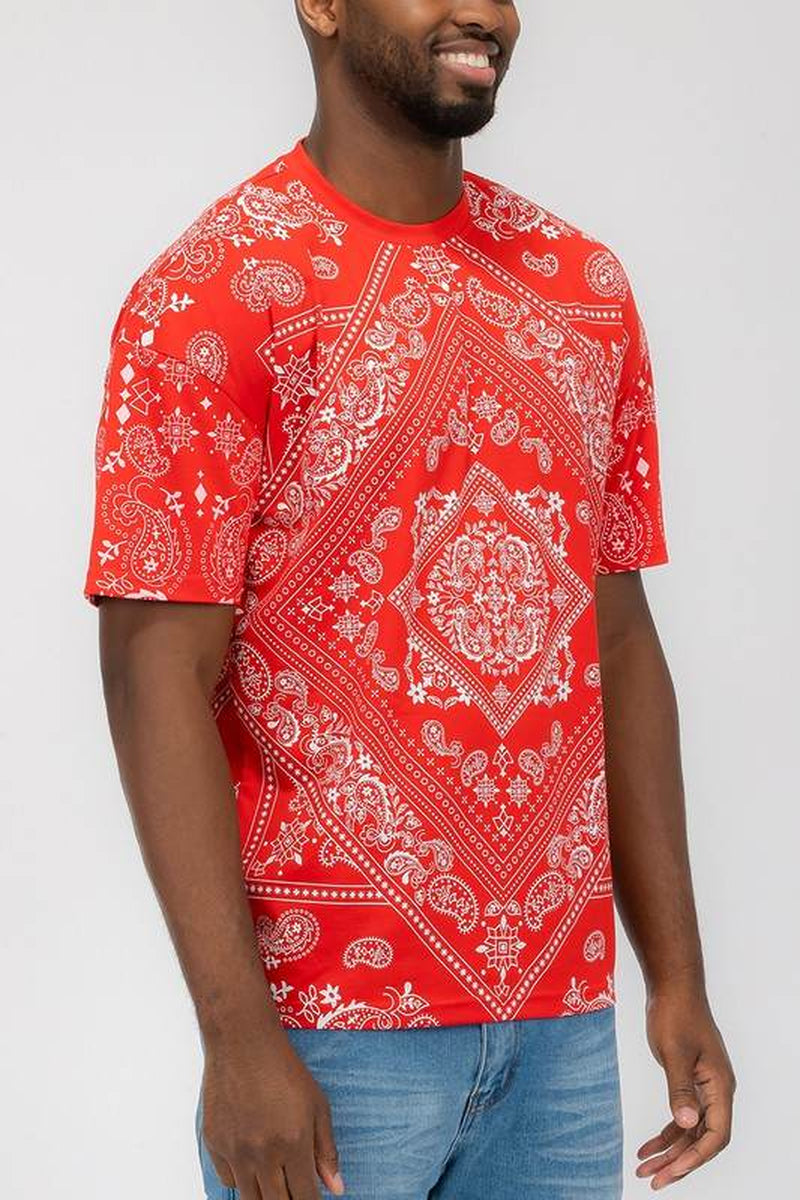 Weiv Mens Bandana Print Tshirt