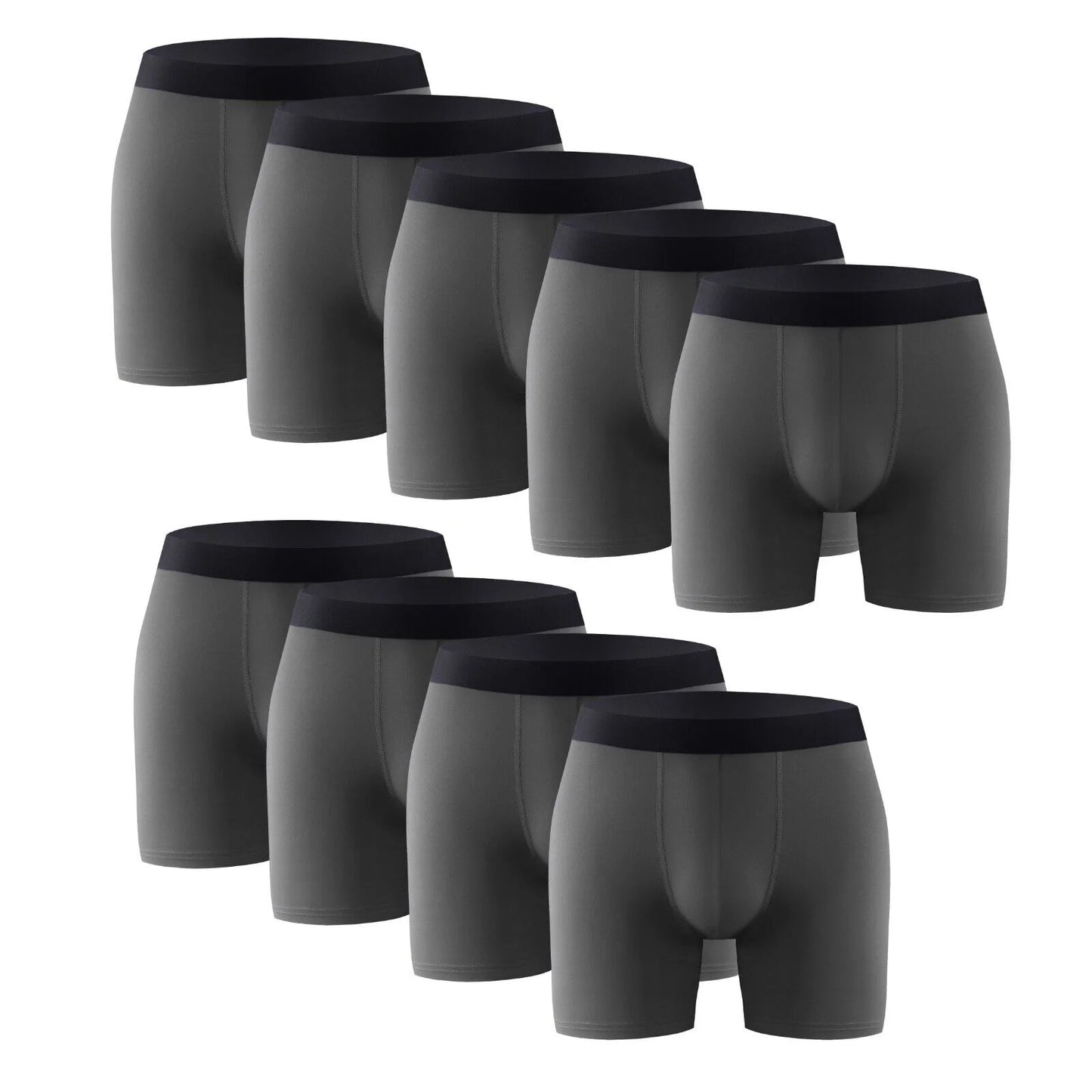 9PK Mens Boxer Briefs Breathable Tagless Underwear Soft Comfort Flex Waistband