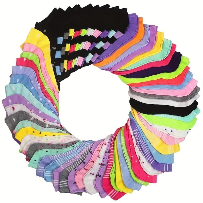 10 Pairs/20 Pairs of Candy Colored Socks, Casual Breathable Low Cut Socks, Women'S Long Socks and Stockings, Long Socks and Pantyhose, Comfortable, Soft and Breathable