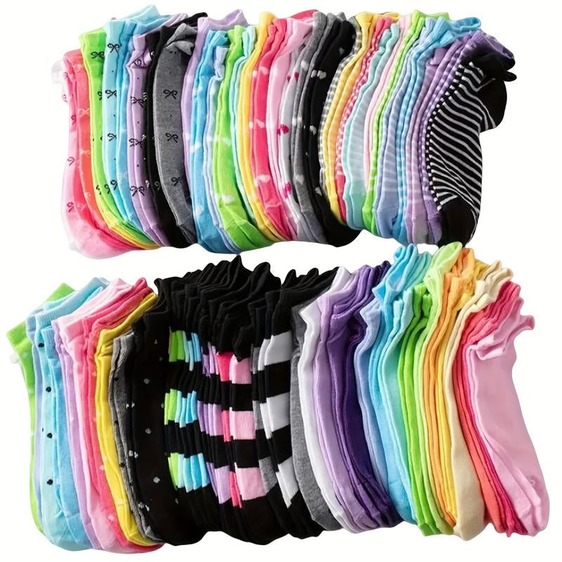 10 Pairs/20 Pairs of Candy Colored Socks, Casual Breathable Low Cut Socks, Women'S Long Socks and Stockings, Long Socks and Pantyhose, Comfortable, Soft and Breathable