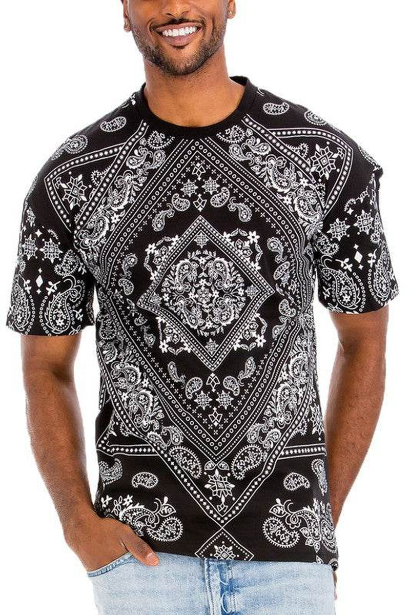 Weiv Mens Bandana Print Tshirt