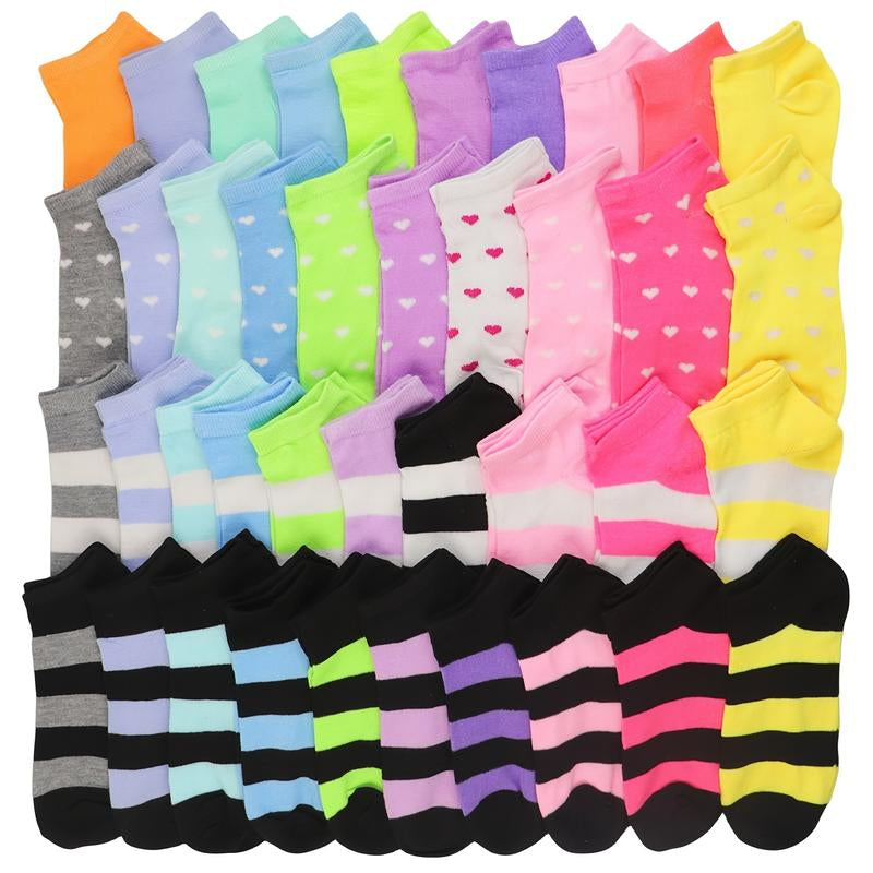 10 Pairs/20 Pairs of Candy Colored Socks, Casual Breathable Low Cut Socks, Women'S Long Socks and Stockings, Long Socks and Pantyhose, Comfortable, Soft and Breathable
