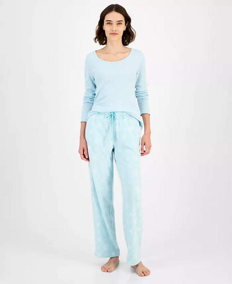 Women'S Printed Fleece Pajama Pants, Created for Macy'S