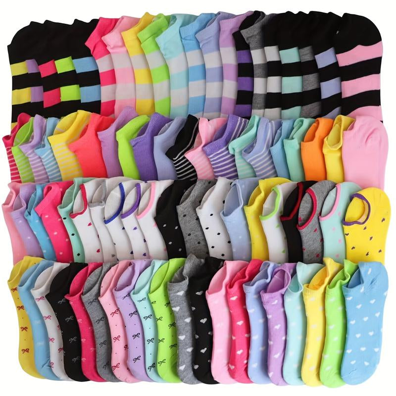 10 Pairs/20 Pairs of Candy Colored Socks, Casual Breathable Low Cut Socks, Women'S Long Socks and Stockings, Long Socks and Pantyhose, Comfortable, Soft and Breathable