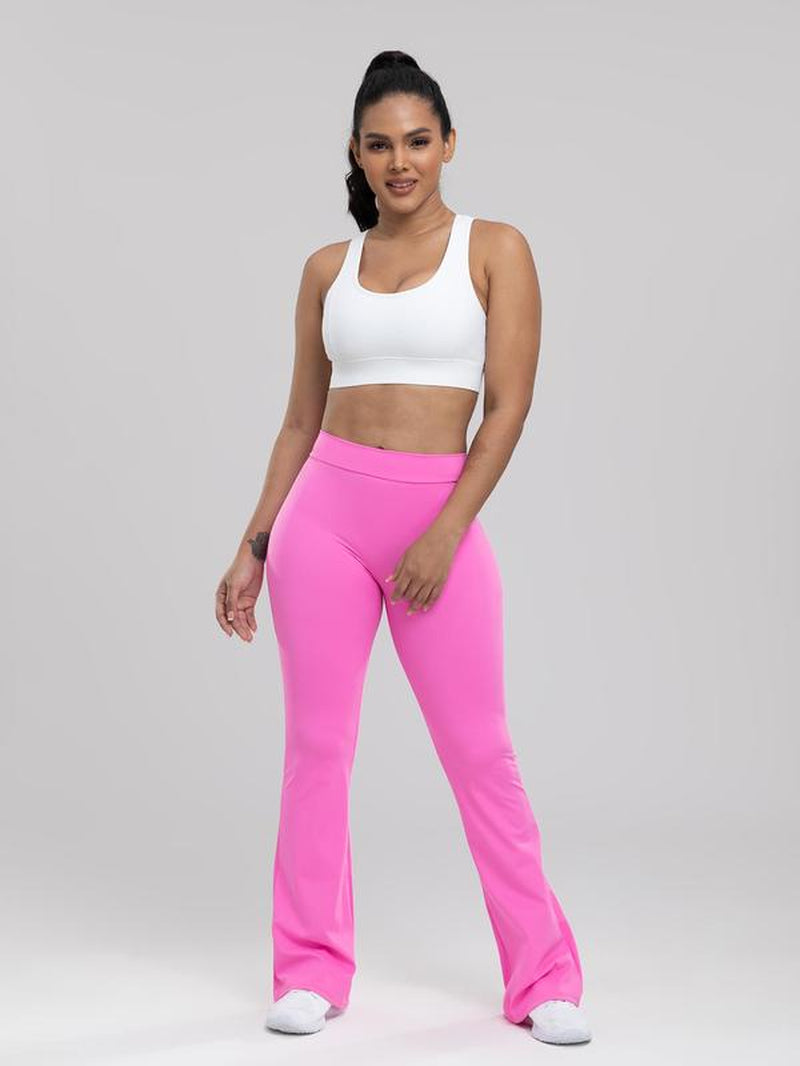 Arsoxy Women V Back Scrunch Butt Flared Leggings Soft High Waisted Booty Tights Workout Gym Flare Yoga Pants