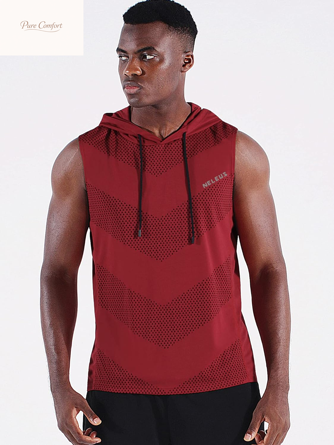 Men'S Workout Tank Tops 3 Pack Sleeveless Running Shirts with Hoodie
