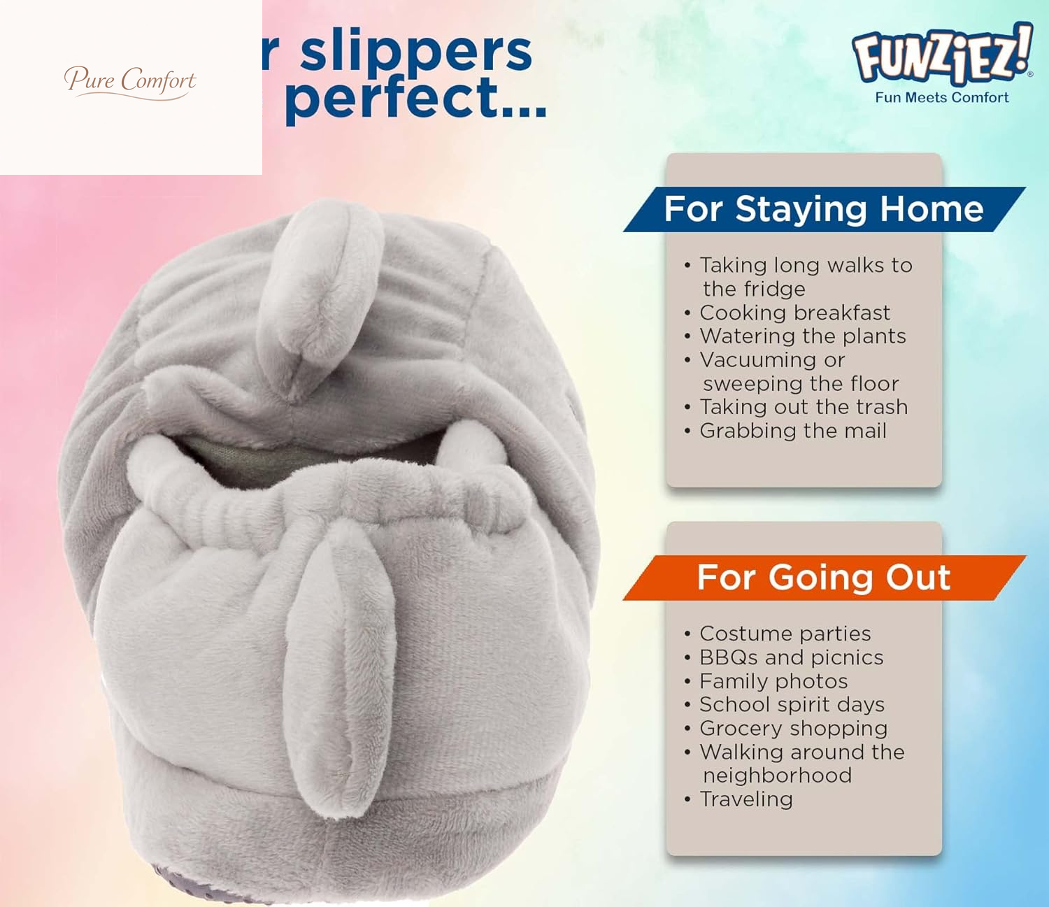Funny Animal Slippers for Women & Men, House Shoes, Turtle, Flamingo, Bunny, Shark, Cozy Furry Slippers