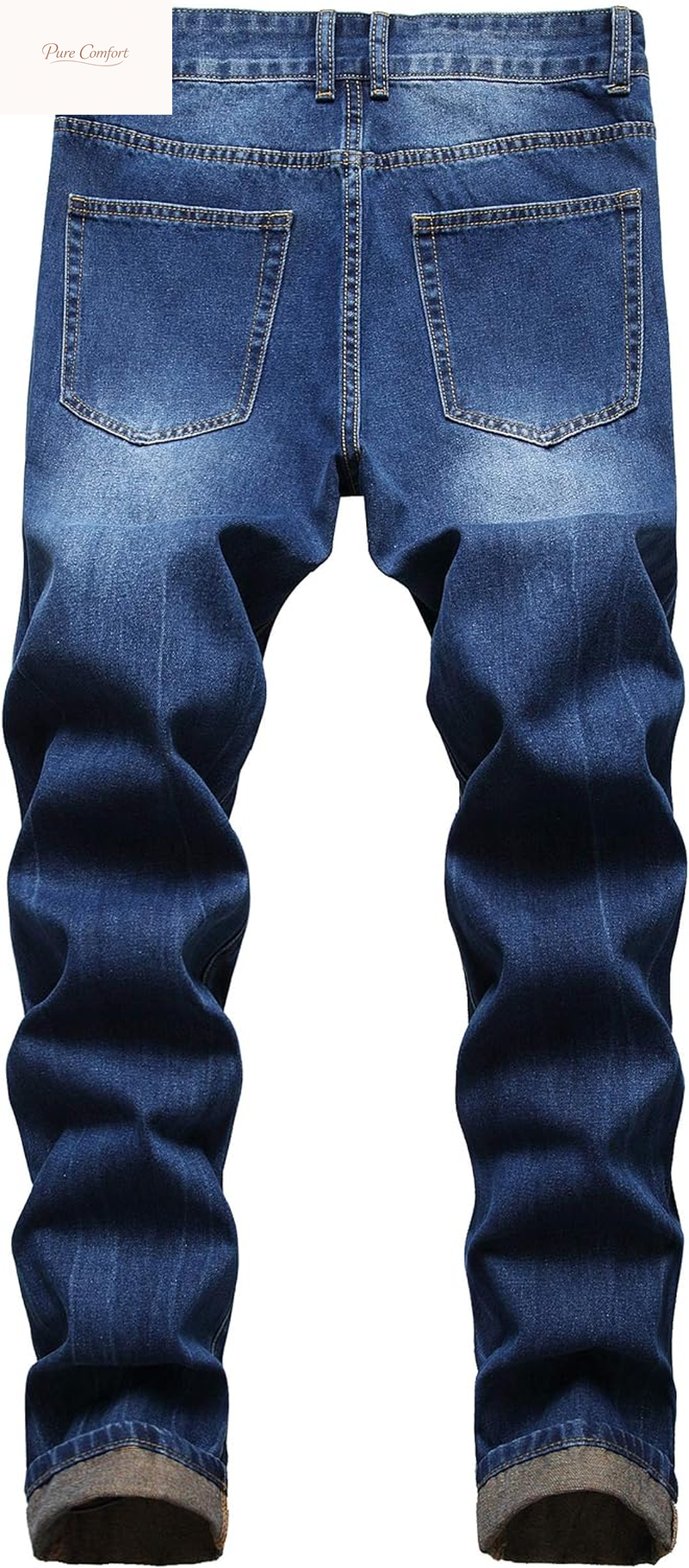 Mens Ripped Jeans, Distressed Destroyed Slim Fit Straight Leg Denim Pants